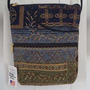 Danny K Tapestry Bella Crossbody Purse Bag